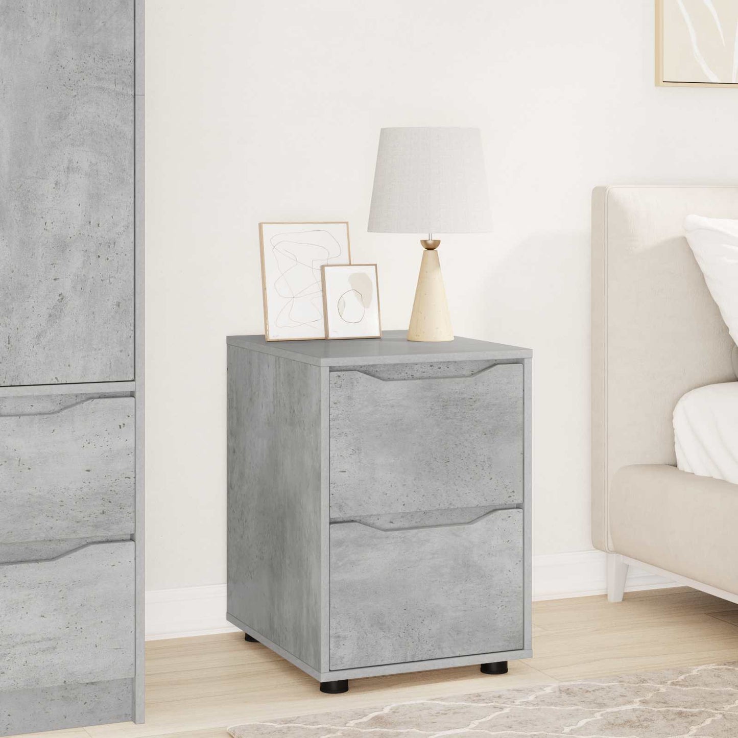 Storage Cabinet Concrete Grey 40 x 48 x 57 cm Engineered Wood