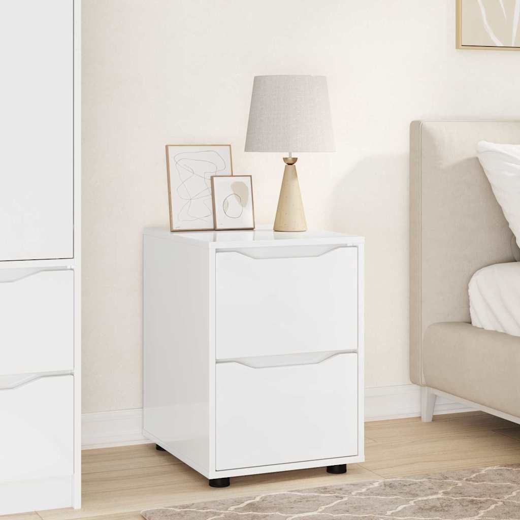 Storage Cabinet High Gloss White 40 x 48 x 57 cm