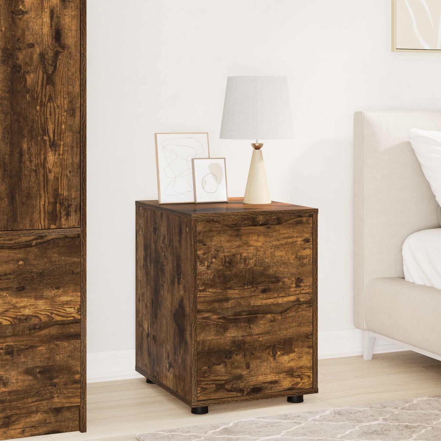 Storage Cabinet Smoked Oak 40 x 48 x 57 cm Engineered Wood