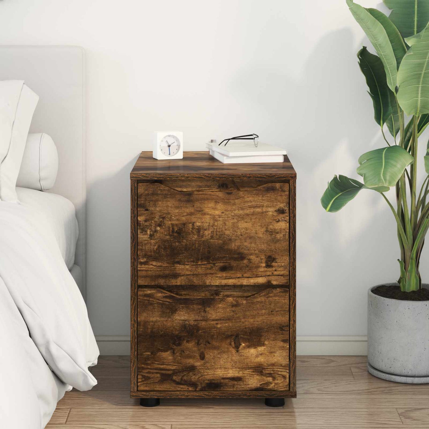 Storage Cabinet Smoked Oak 40 x 48 x 57 cm Engineered Wood
