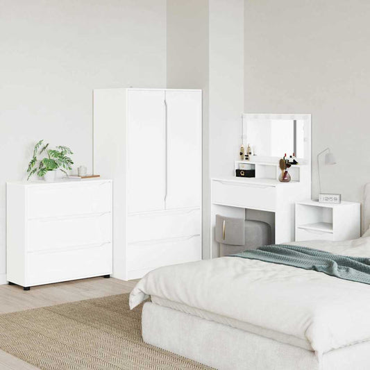Storage Cabinet White 80 x 31 x 81 cm Engineered Wood