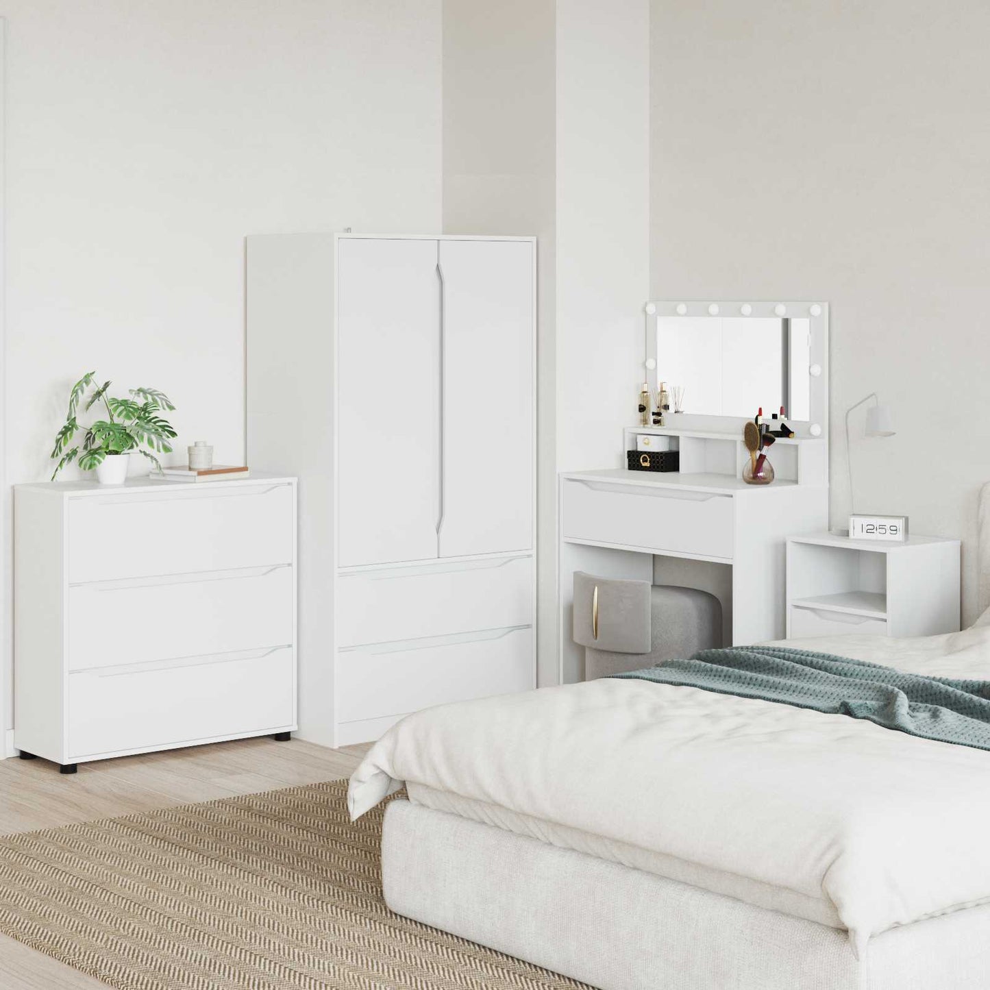 Storage Cabinet White 80 x 31 x 81 cm Engineered Wood