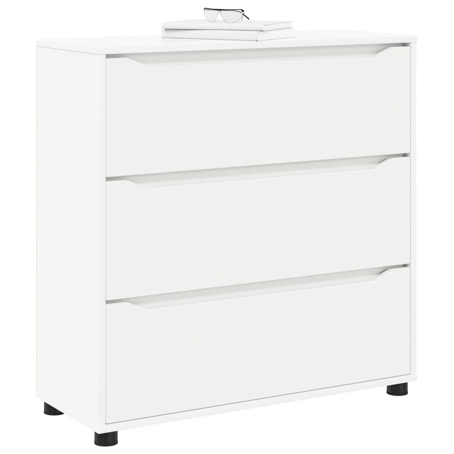 Storage Cabinet White 80 x 31 x 81 cm Engineered Wood