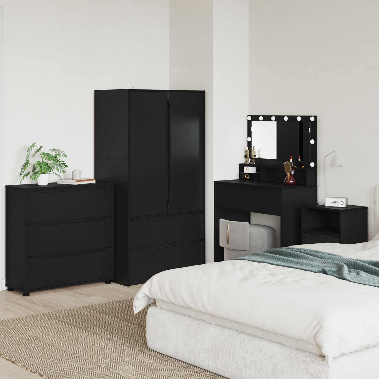 Storage Cabinet Black 80 x 31 x 81 cm Engineered Wood