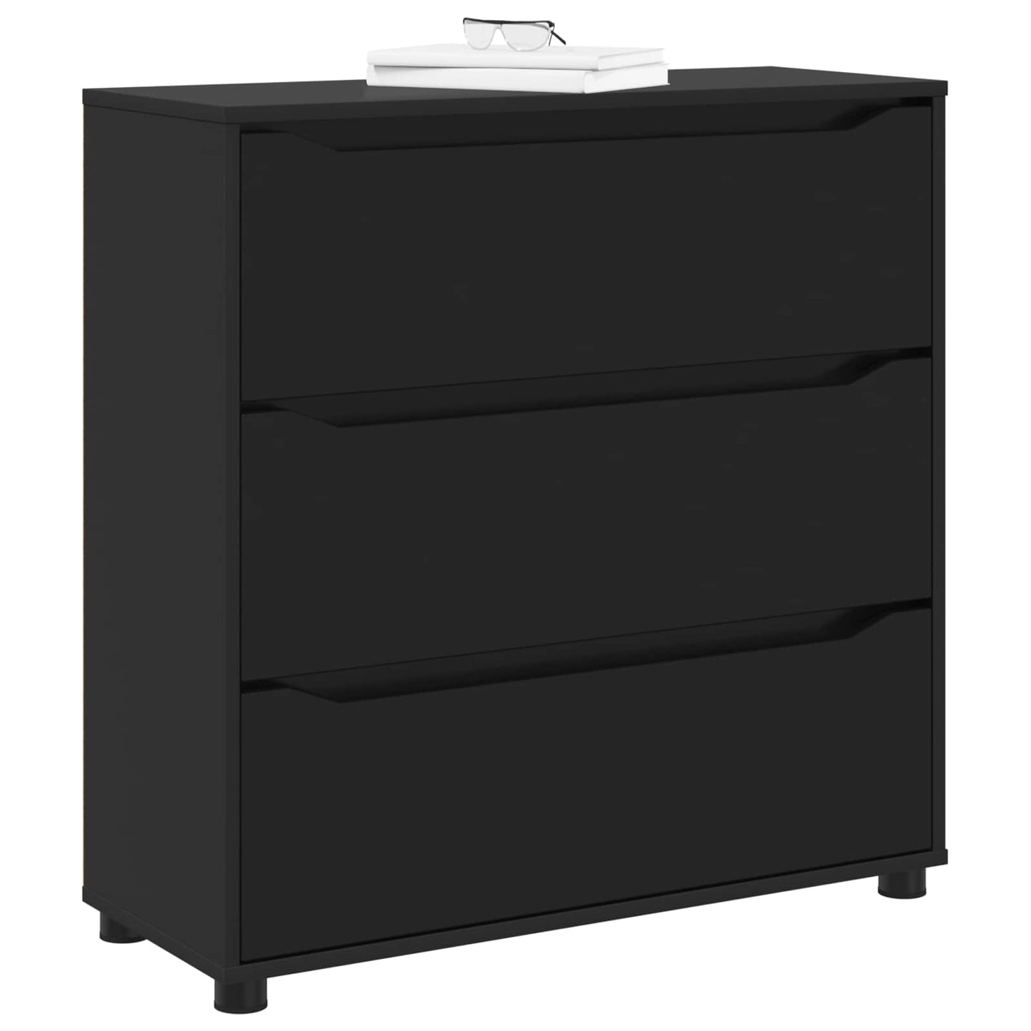 Storage Cabinet Black 80 x 31 x 81 cm Engineered Wood