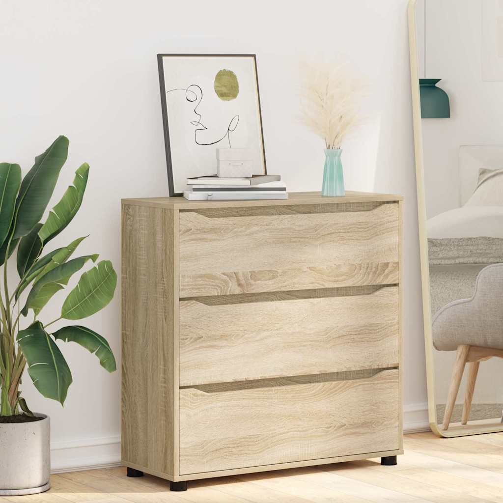 Storage Cabinet Sonoma Oak 80 x 31 x 81 cm Engineered Wood