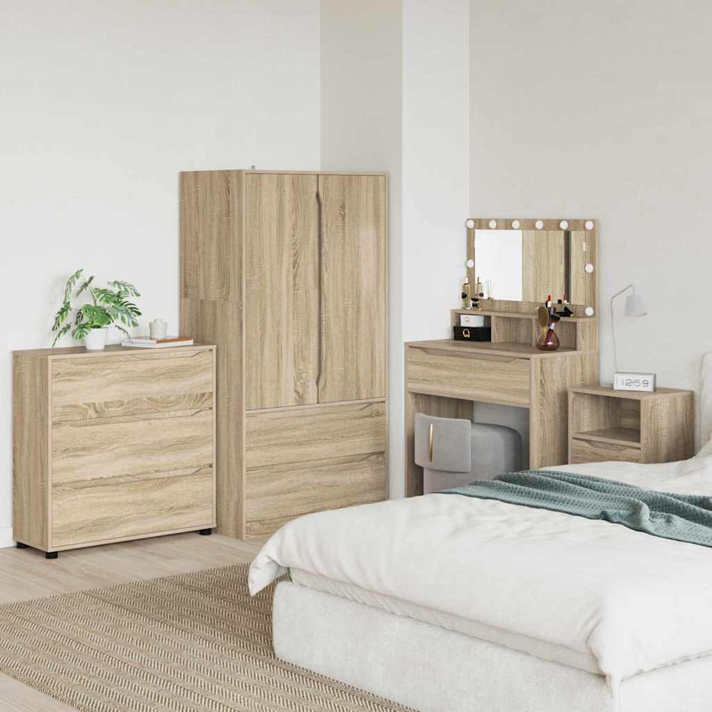 Storage Cabinet Sonoma Oak 80 x 31 x 81 cm Engineered Wood