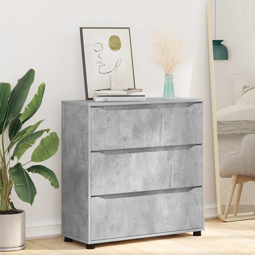 Storage Cabinet Concrete Grey 80 x 31 x 81 cm Engineered Wood