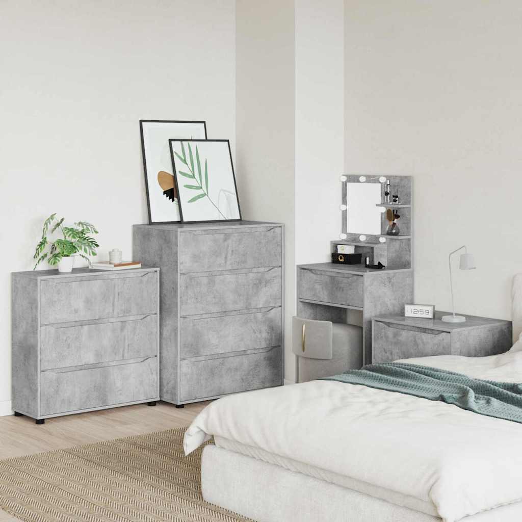 Storage Cabinet Concrete Grey 80 x 31 x 81 cm Engineered Wood