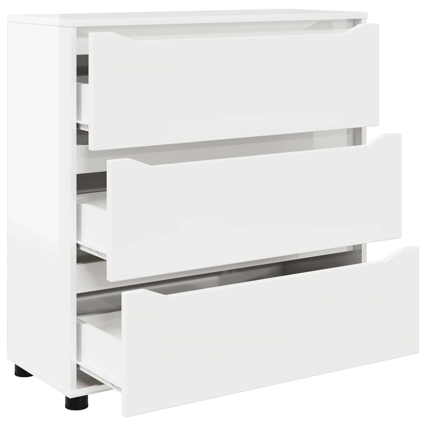 Storage Cabinet High Gloss White 80 x 31 x 81 cm