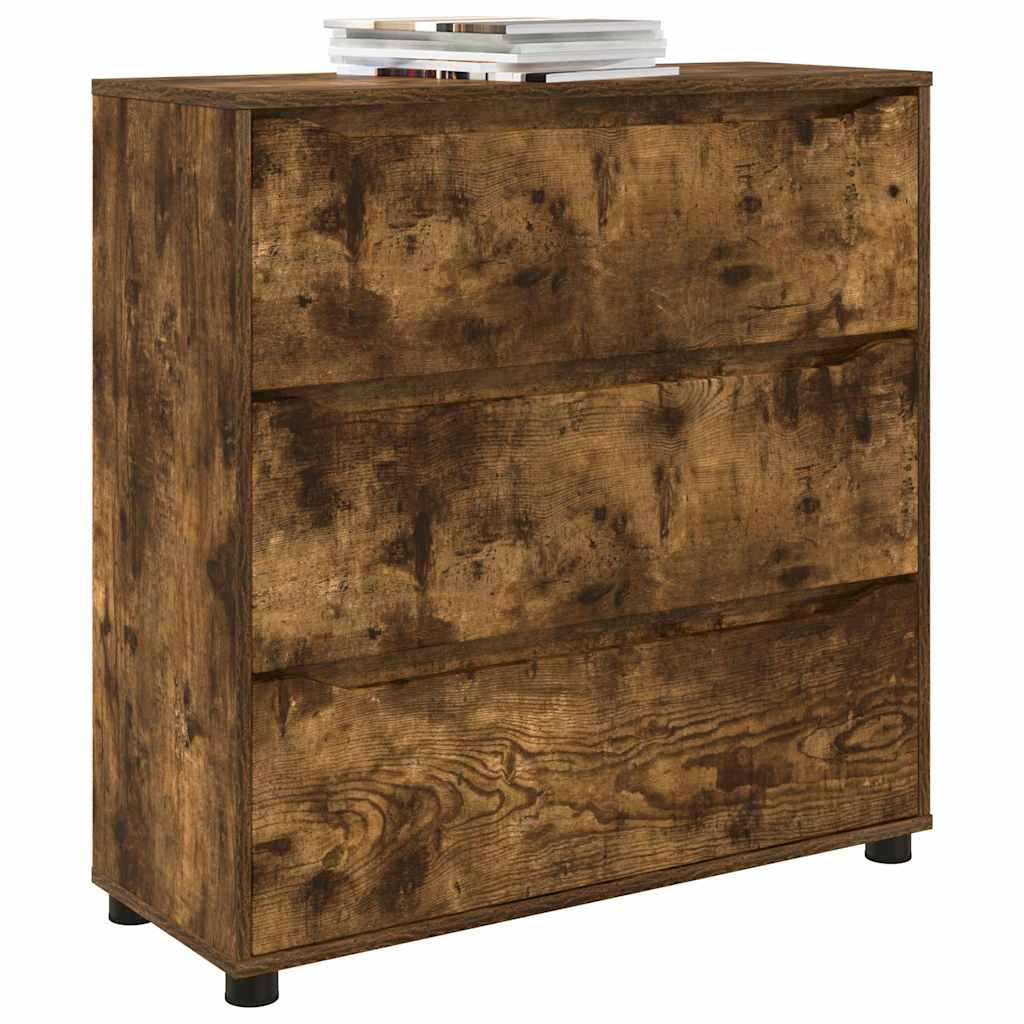 Storage Cabinet Smoked Oak 80 x 31 x 81 cm Engineered Wood