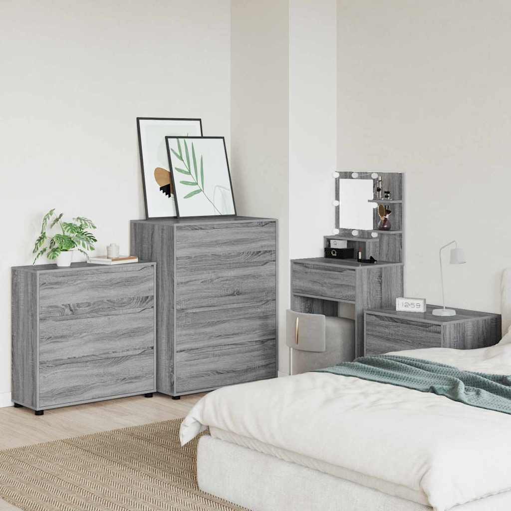Storage Cabinet Grey Sonoma 80 x 31 x 81 cm Engineered Wood