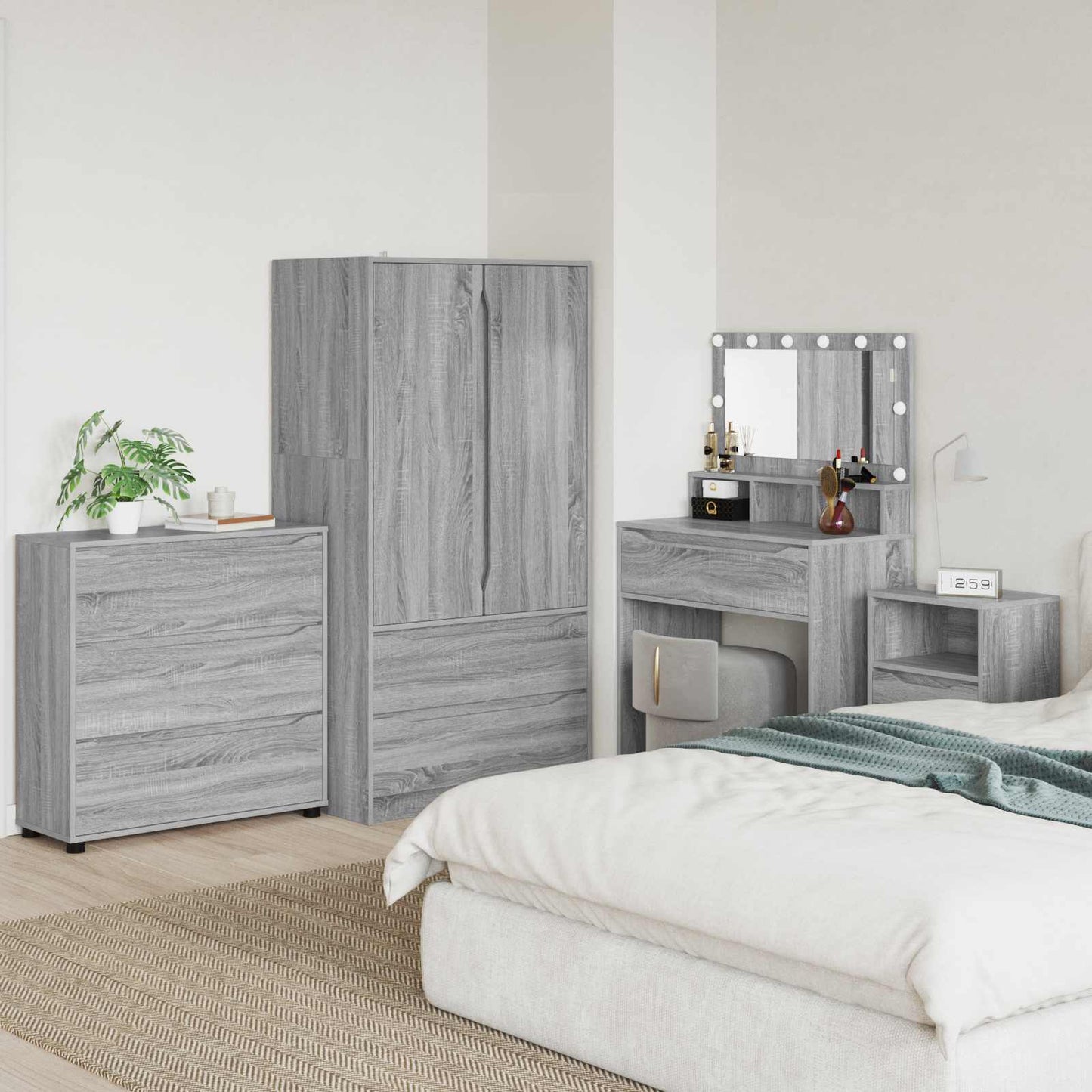 Storage Cabinet Grey Sonoma 80 x 31 x 81 cm Engineered Wood
