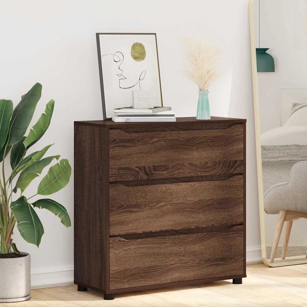Storage Cabinet Brown Oak 80 x 31 x 81 cm Engineered Wood