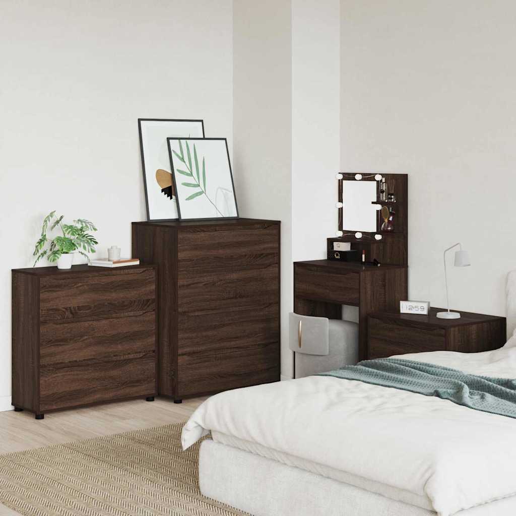Storage Cabinet Brown Oak 80 x 31 x 81 cm Engineered Wood