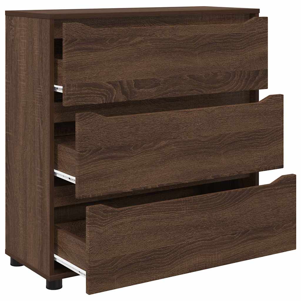 Storage Cabinet Brown Oak 80 x 31 x 81 cm Engineered Wood