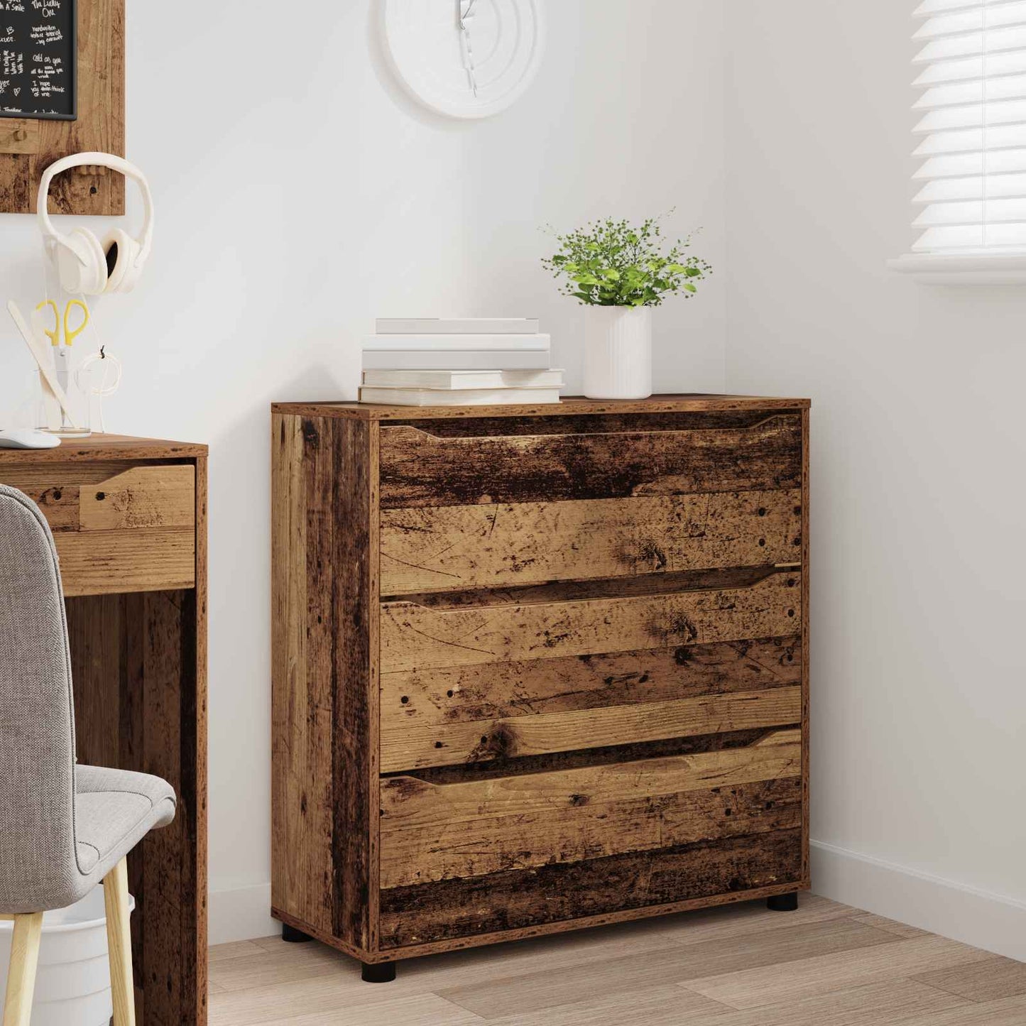 Storage Cabinet Old Wood 80 x 31 x 81 cm Engineered Wood