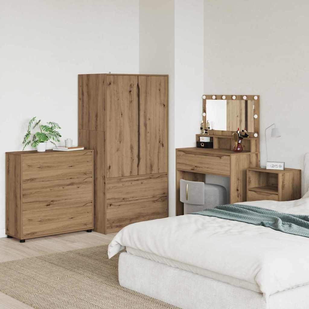 Storage Cabinet Artisan Oak 80 x 31 x 81 cm Engineered Wood