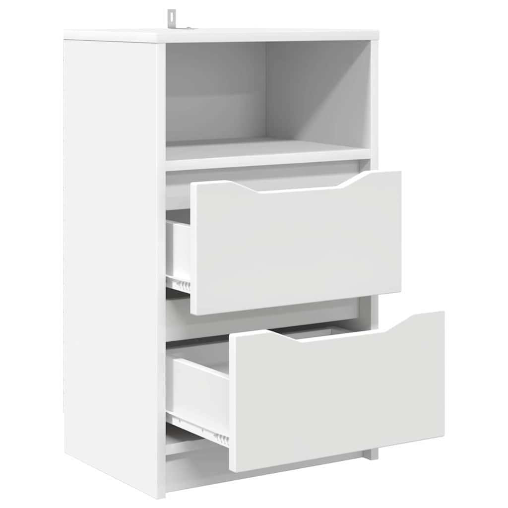 Bedside Table White 40 x 30 x 467 cm Engineered Wood