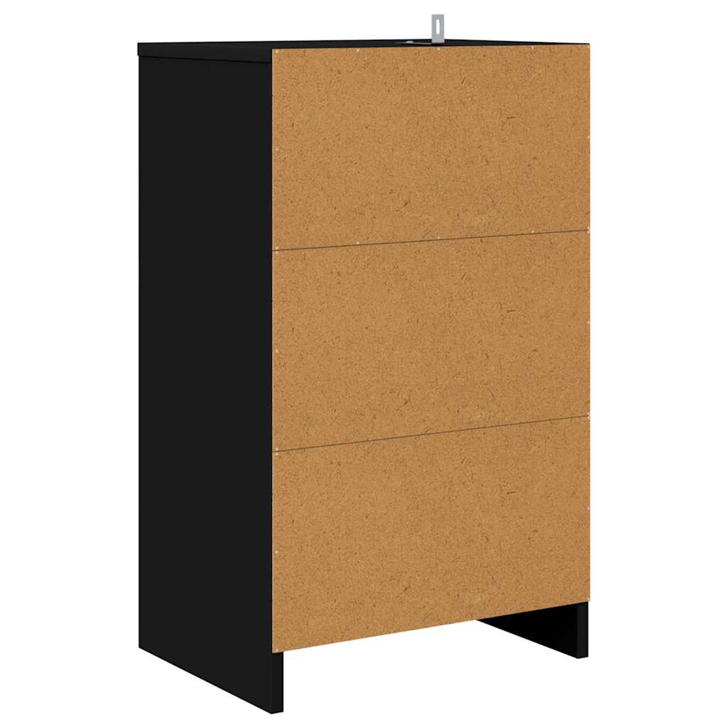 Bedside Table Black 40 x 30 x 467 cm Engineered Wood