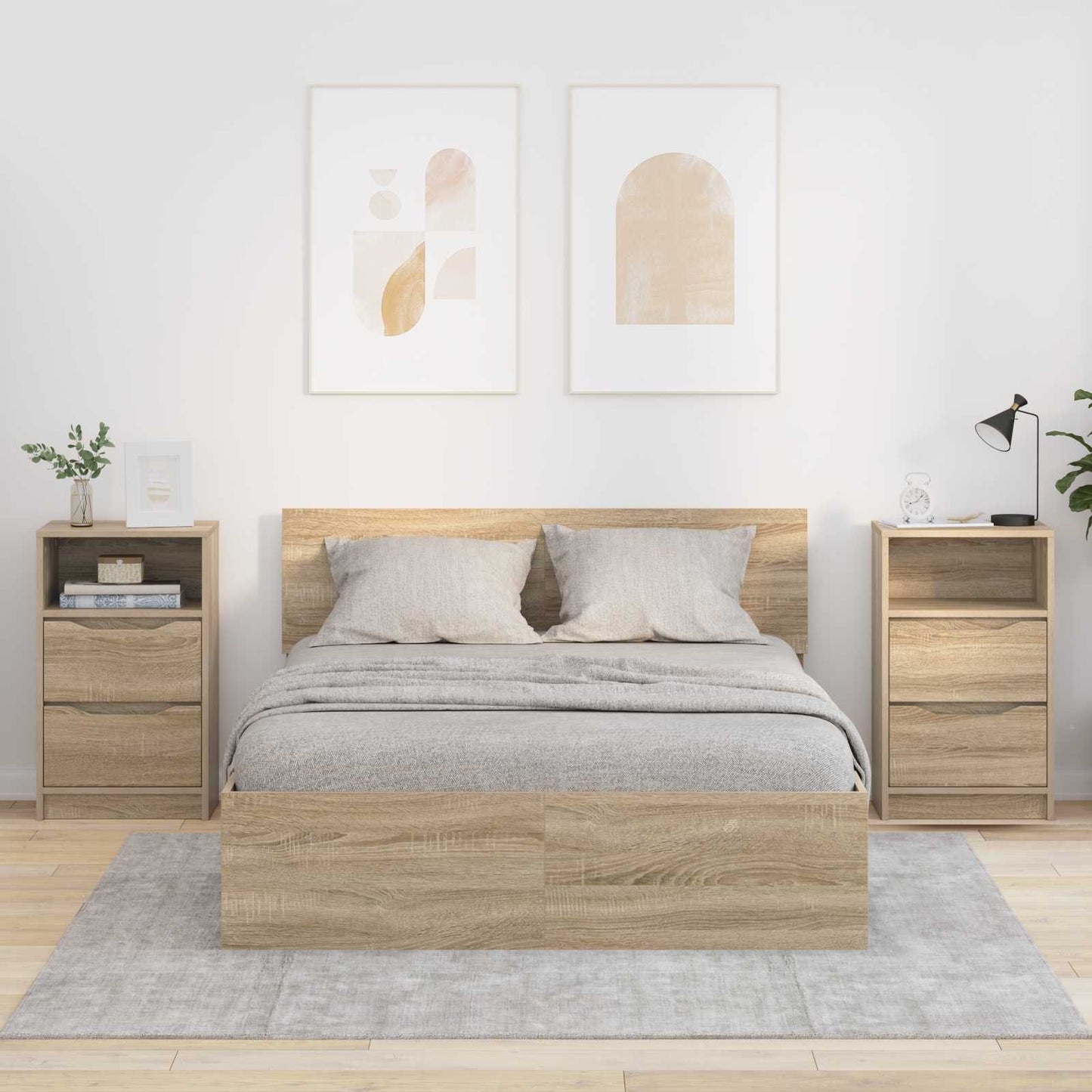 Bedside Tables with Drawer 2 pcs Sonoma Oak 40 x 30 x 467 cm