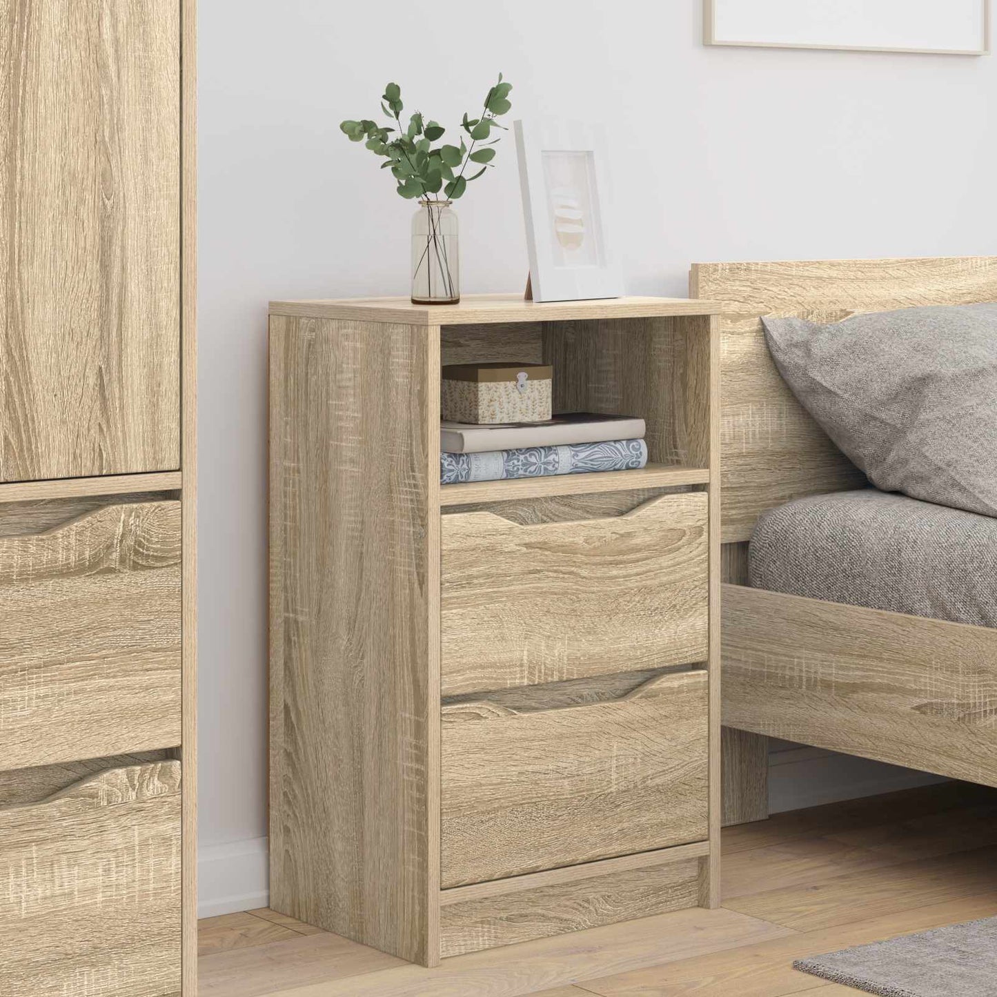 Bedside Tables with Drawer 2 pcs Sonoma Oak 40 x 30 x 467 cm