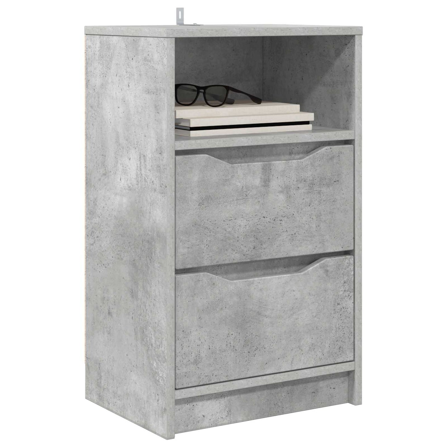 Bedside Table Concrete Grey 40 x 30 x 467 cm Engineered Wood