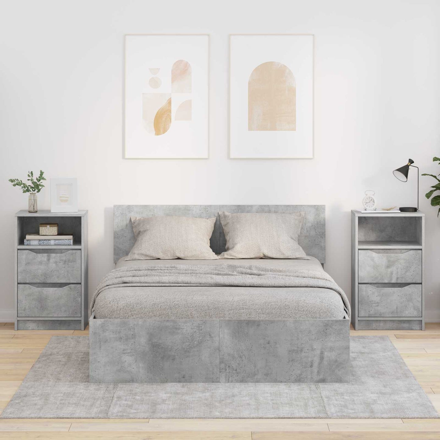 Bedside Tables 2 pcs Concrete Grey 40 x 30 x 467 cm