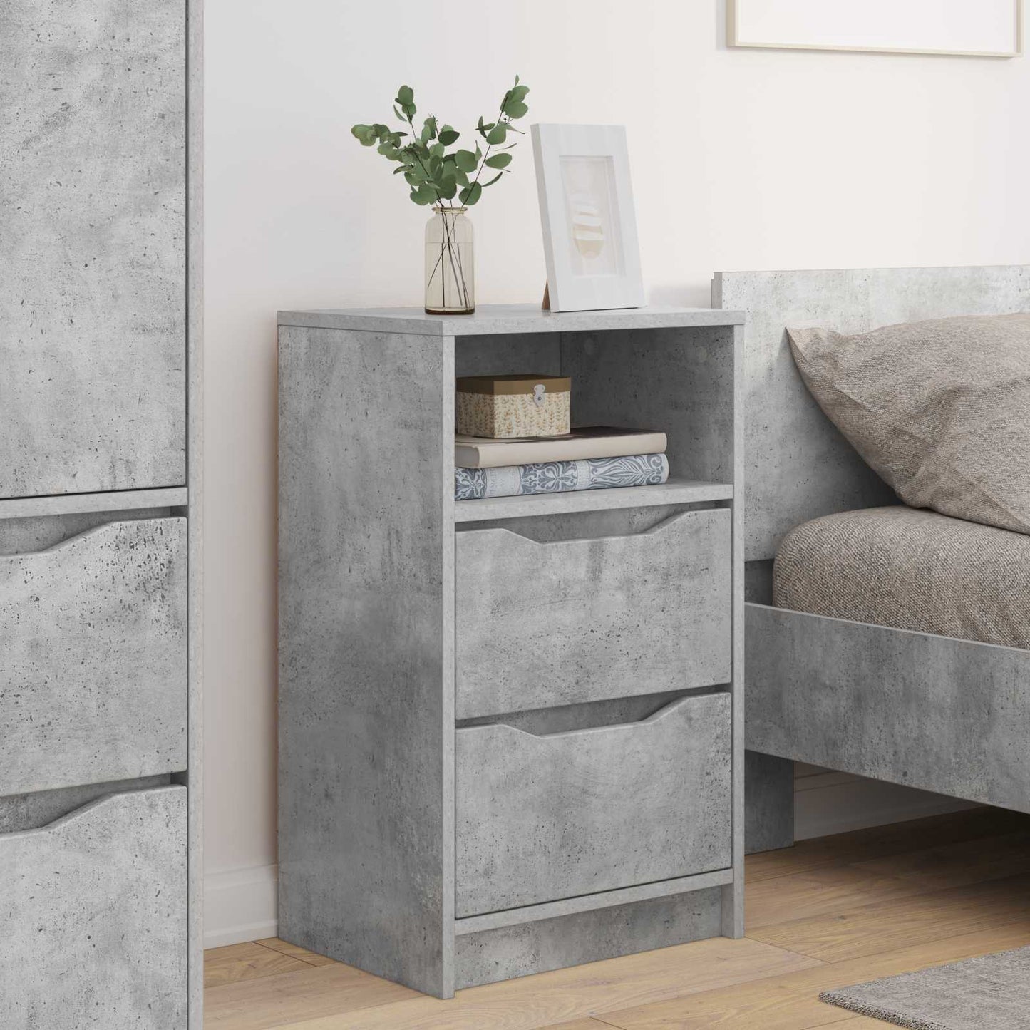 Bedside Tables 2 pcs Concrete Grey 40 x 30 x 467 cm