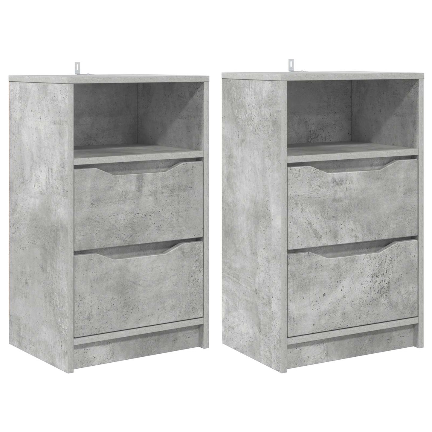 Bedside Tables 2 pcs Concrete Grey 40 x 30 x 467 cm