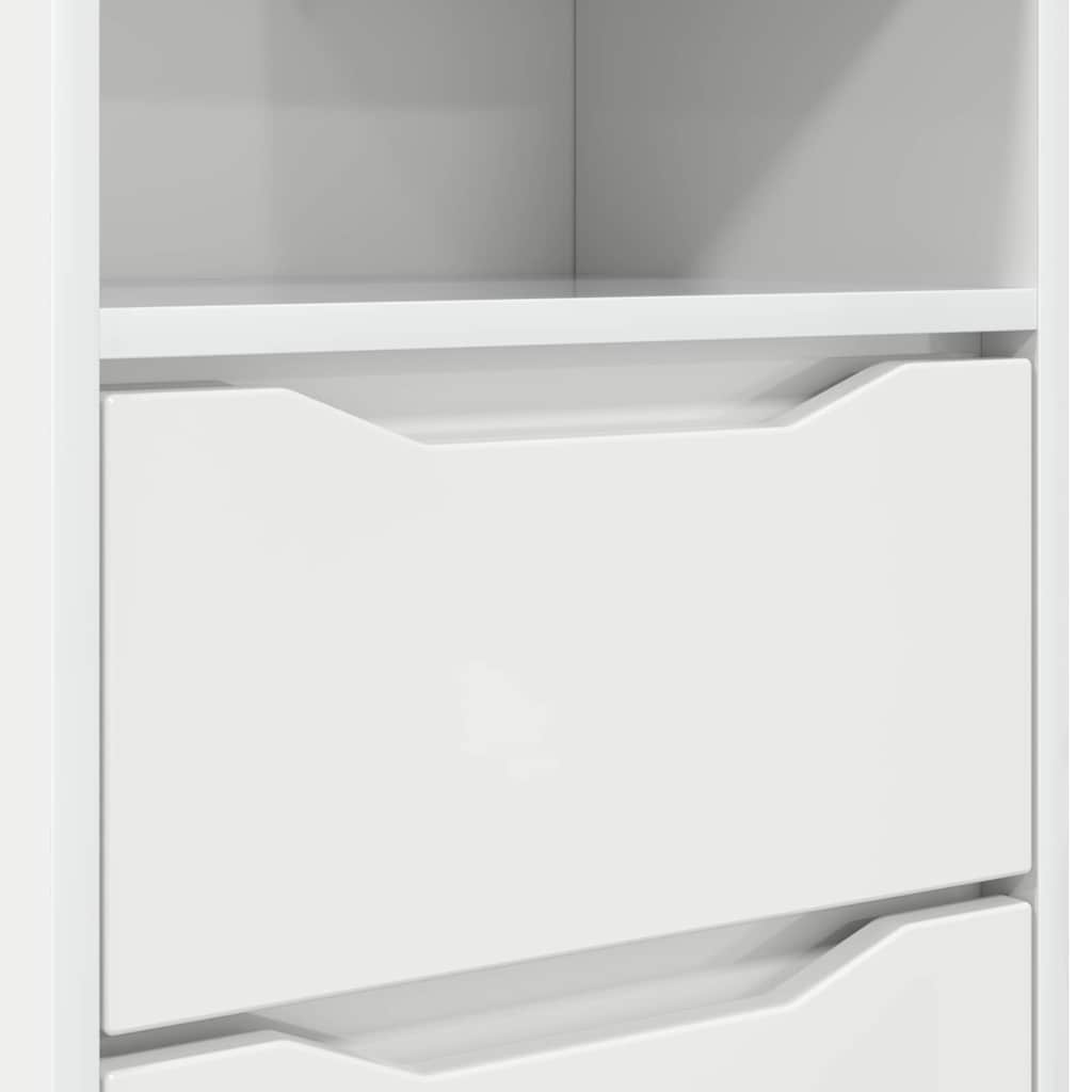 Bedside Tables 2 pcs High Gloss White 40 x 30 x 467 cm
