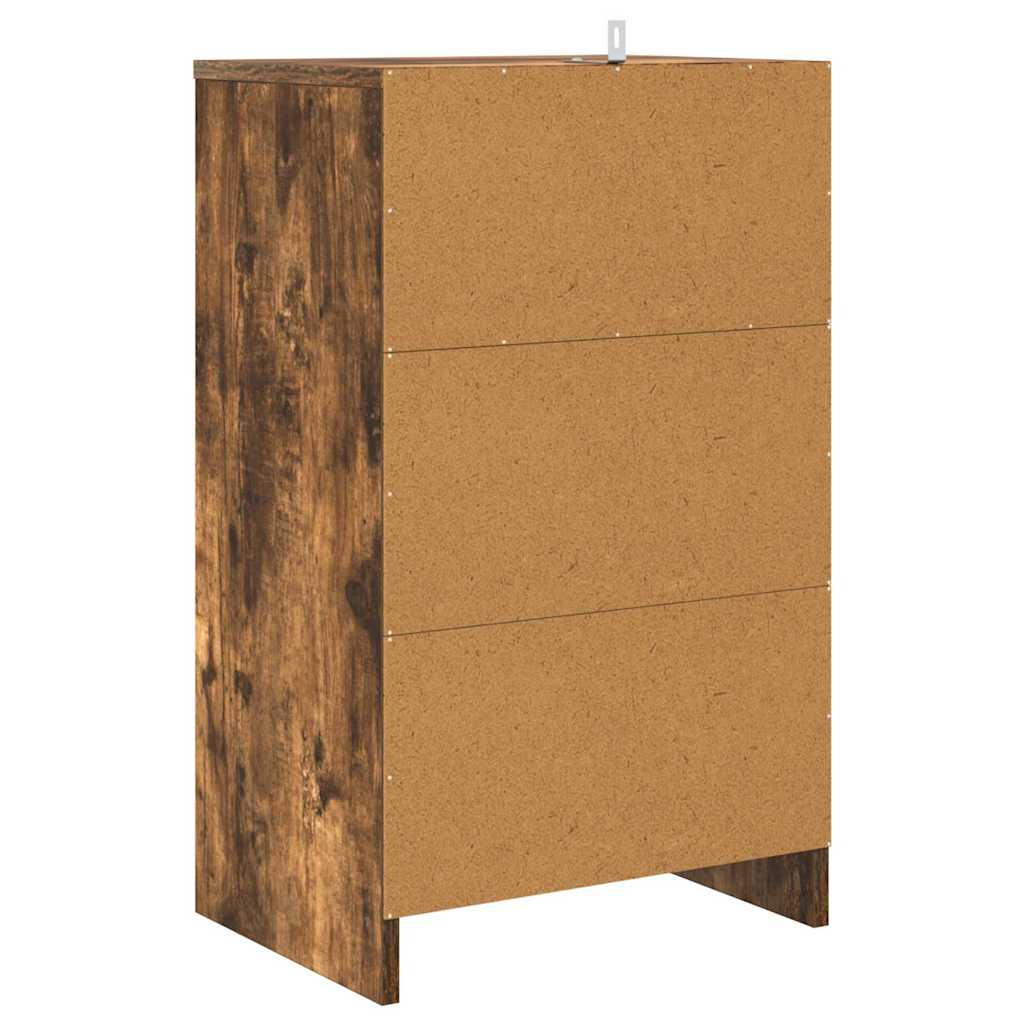 Bedside Tables with Drawer 2 pcs Smoked Oak 40 x 30 x 467 cm