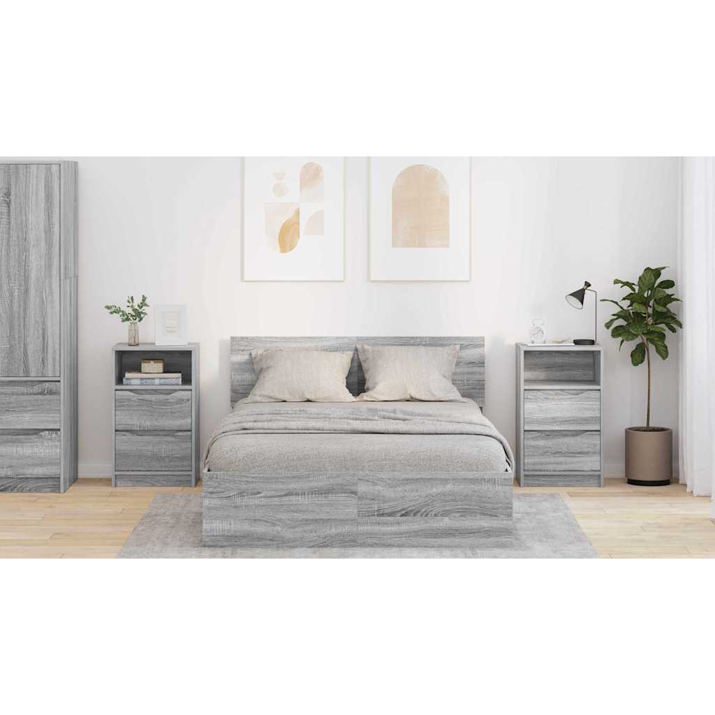 Bedside Tables with Drawer 2 pcs Grey Sonoma 40 x 30 x 467 cm