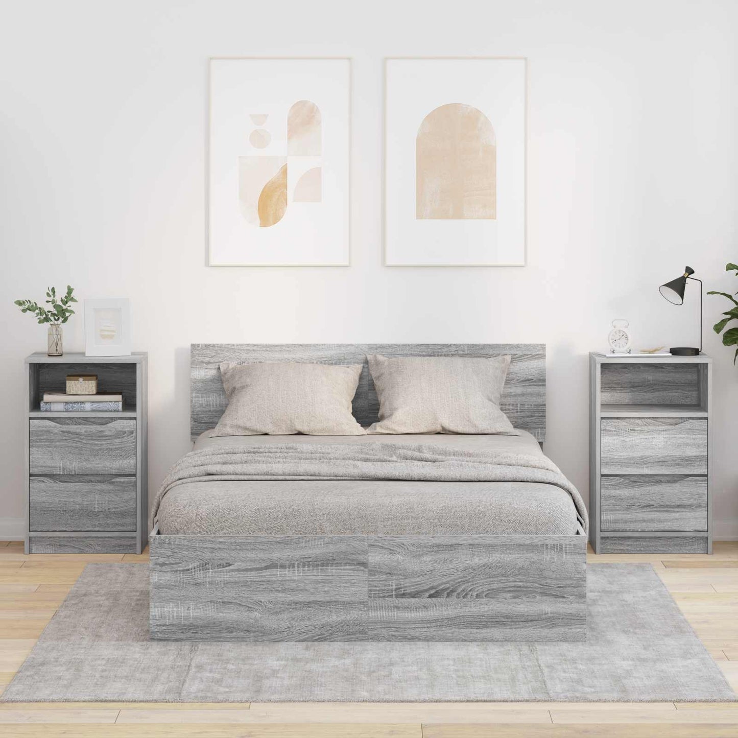 Bedside Tables 2 pcs Grey Sonoma 40 x 30 x 467 cm
