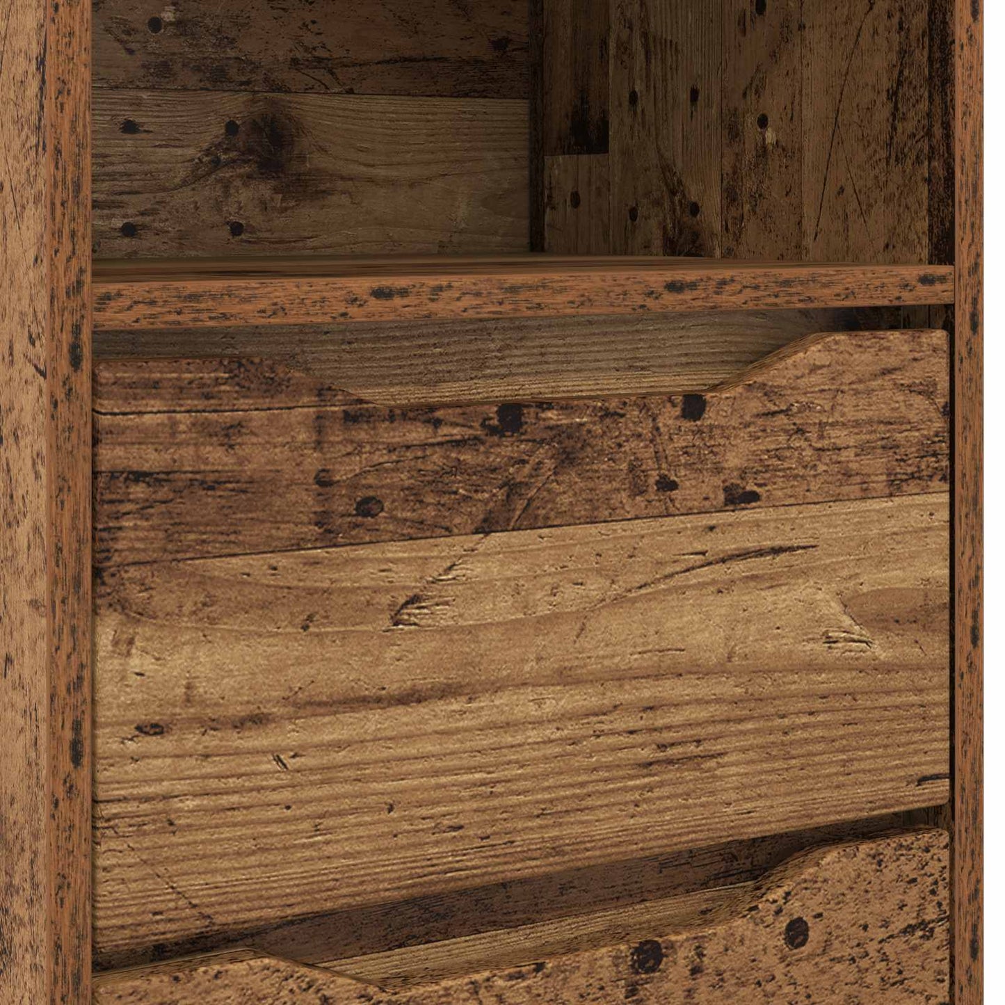 Bedside Table Old Wood 40 x 30 x 467 cm Engineered Wood