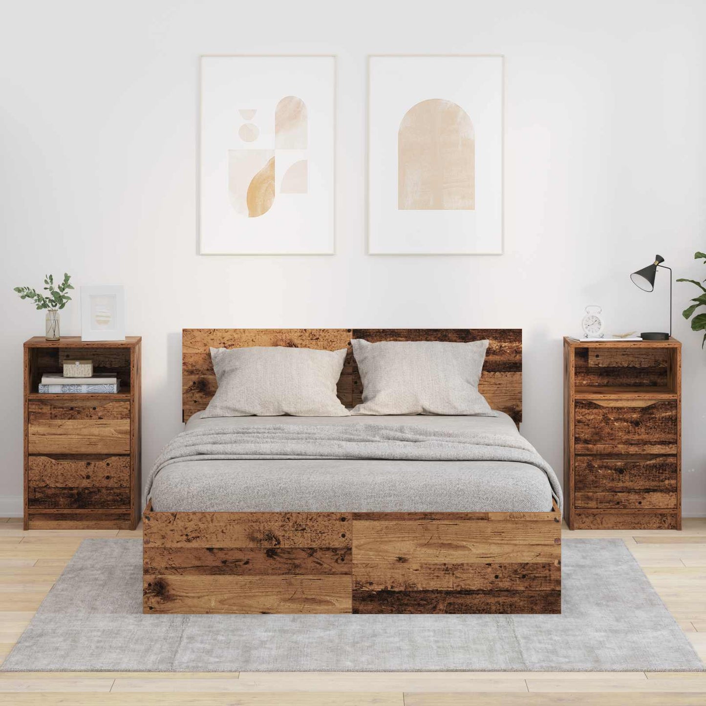 Bedside Tables 2 pcs Old Wood 40 x 30 x 467 cm Engineered Wood