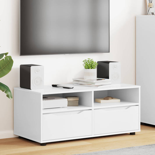 TV Cabinet 100 x 48 x 43 cm White Engineered Wood