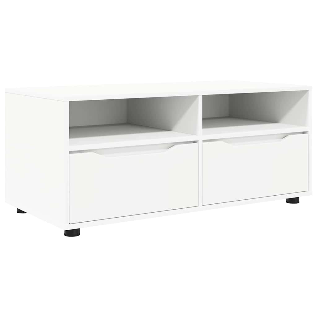 TV Cabinet with Drawer White 100 x 48 x 43 cm Engineered Wood