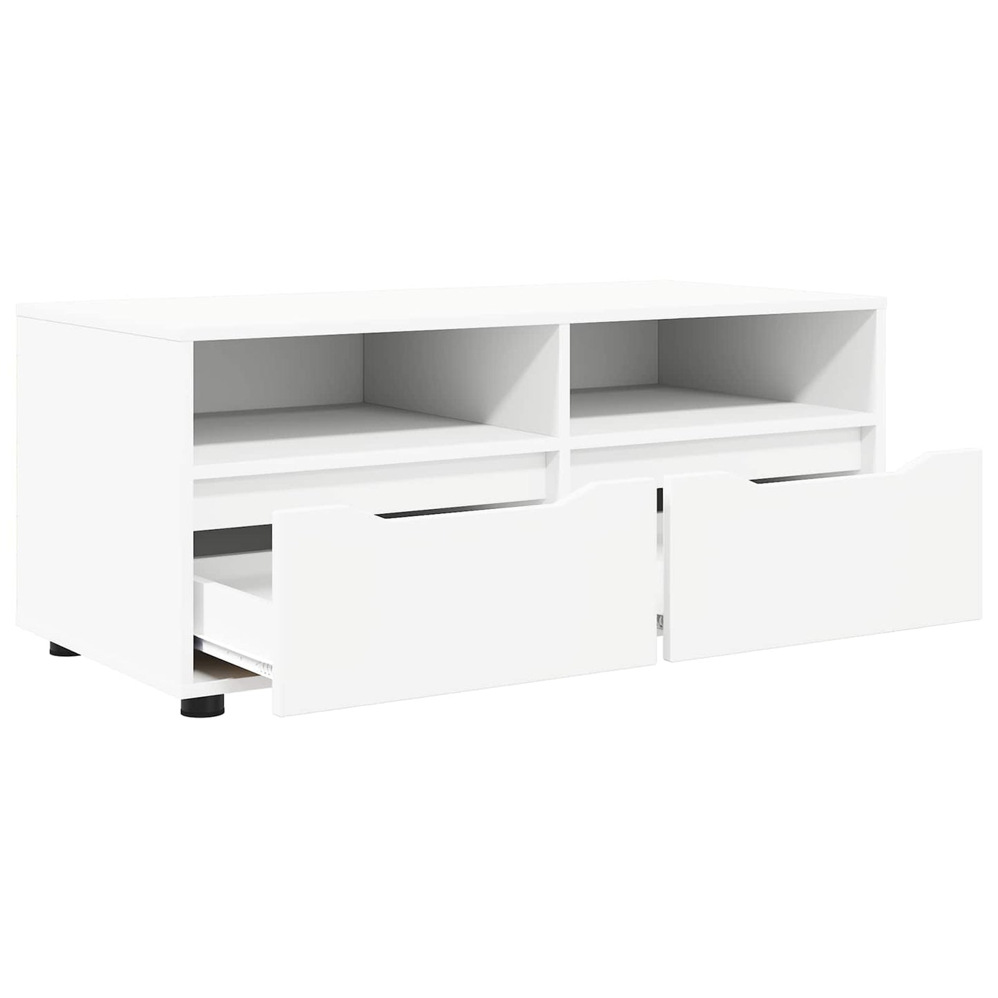 TV Cabinet with Drawer White 100 x 48 x 43 cm Engineered Wood