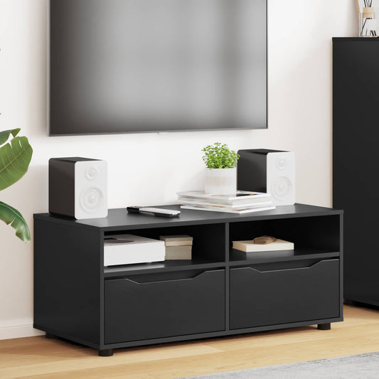 TV Cabinet 100 x 48 x 43 cm Black Engineered Wood
