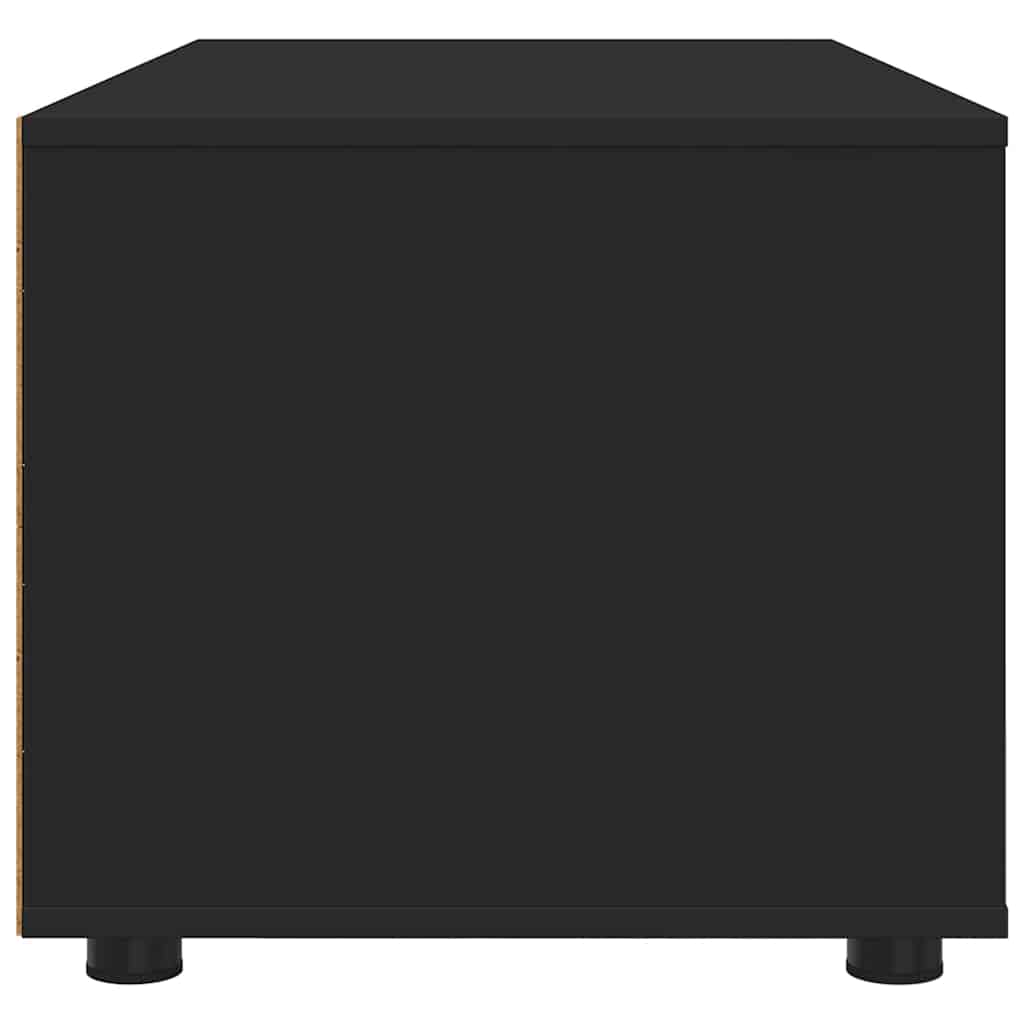TV Cabinet with Drawer Black 100 x 48 x 43 cm Engineered Wood