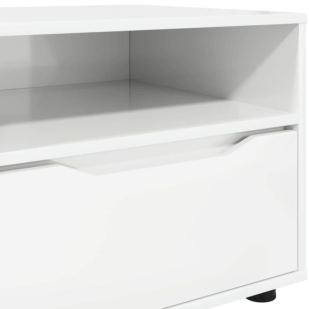 TV Cabinet High Gloss White 100 x 48 x 43 cm Engineered Wood