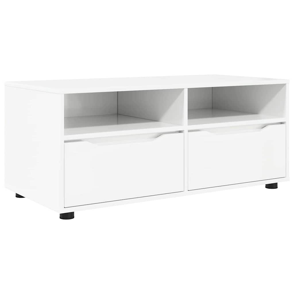 TV Cabinet High Gloss White 100 x 48 x 43 cm Engineered Wood