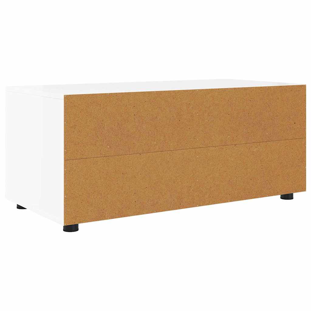 TV Cabinet High Gloss White 100 x 48 x 43 cm Engineered Wood