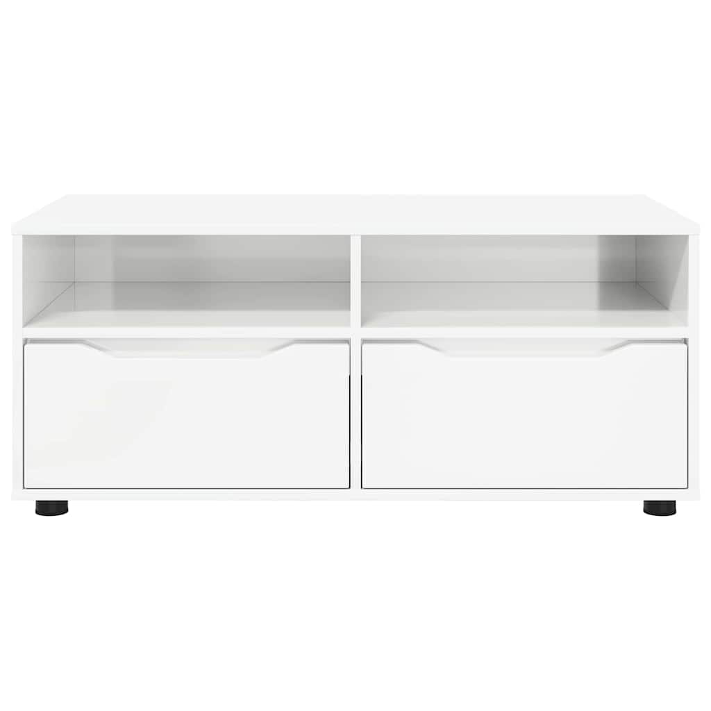 TV Cabinet High Gloss White 100 x 48 x 43 cm Engineered Wood