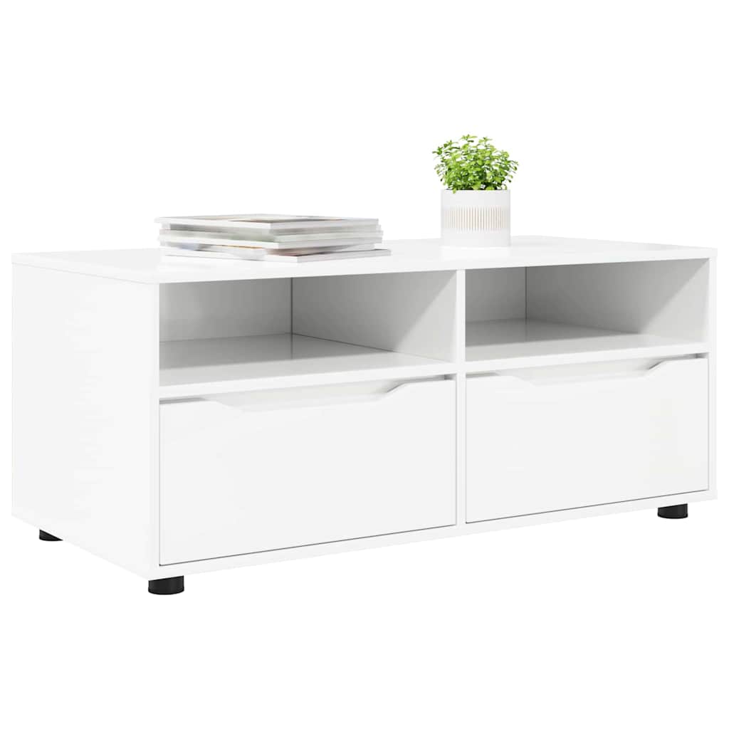 TV Cabinet High Gloss White 100 x 48 x 43 cm Engineered Wood