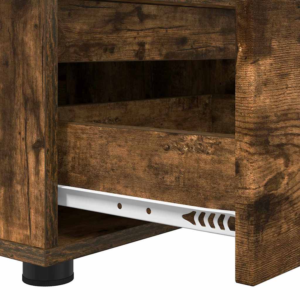 TV Cabinet Smoked Oak 100 x 48 x 43 cm Engineered Wood
