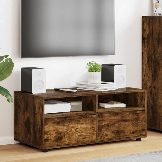 TV Cabinet 100 x 48 x 43 cm Smoked Oak Engineered Wood
