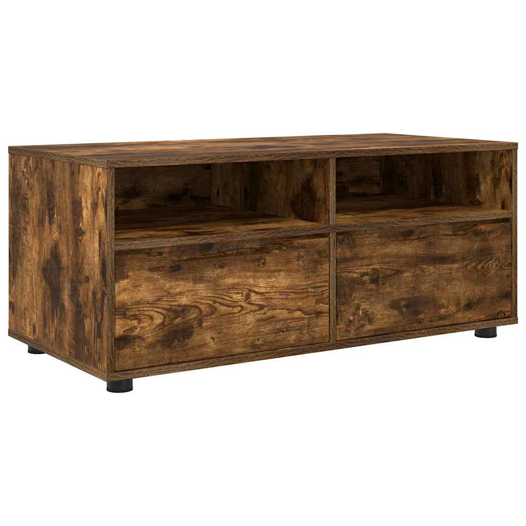 TV Cabinet Smoked Oak 100 x 48 x 43 cm Engineered Wood