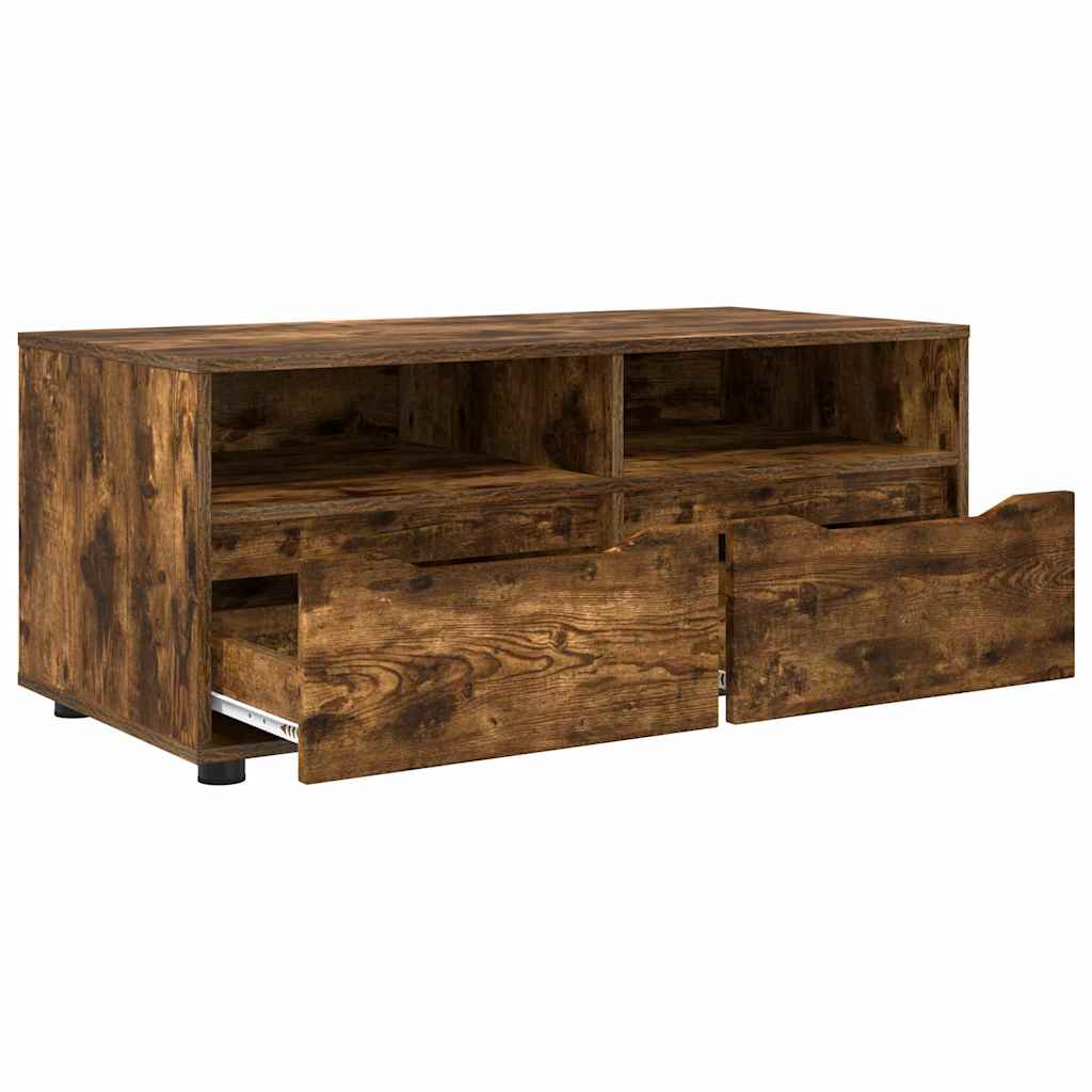 TV Cabinet Smoked Oak 100 x 48 x 43 cm Engineered Wood